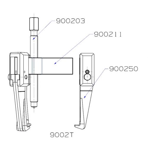 EXTRACTOR FORZA SERIE 9000T DE 3 PATAS